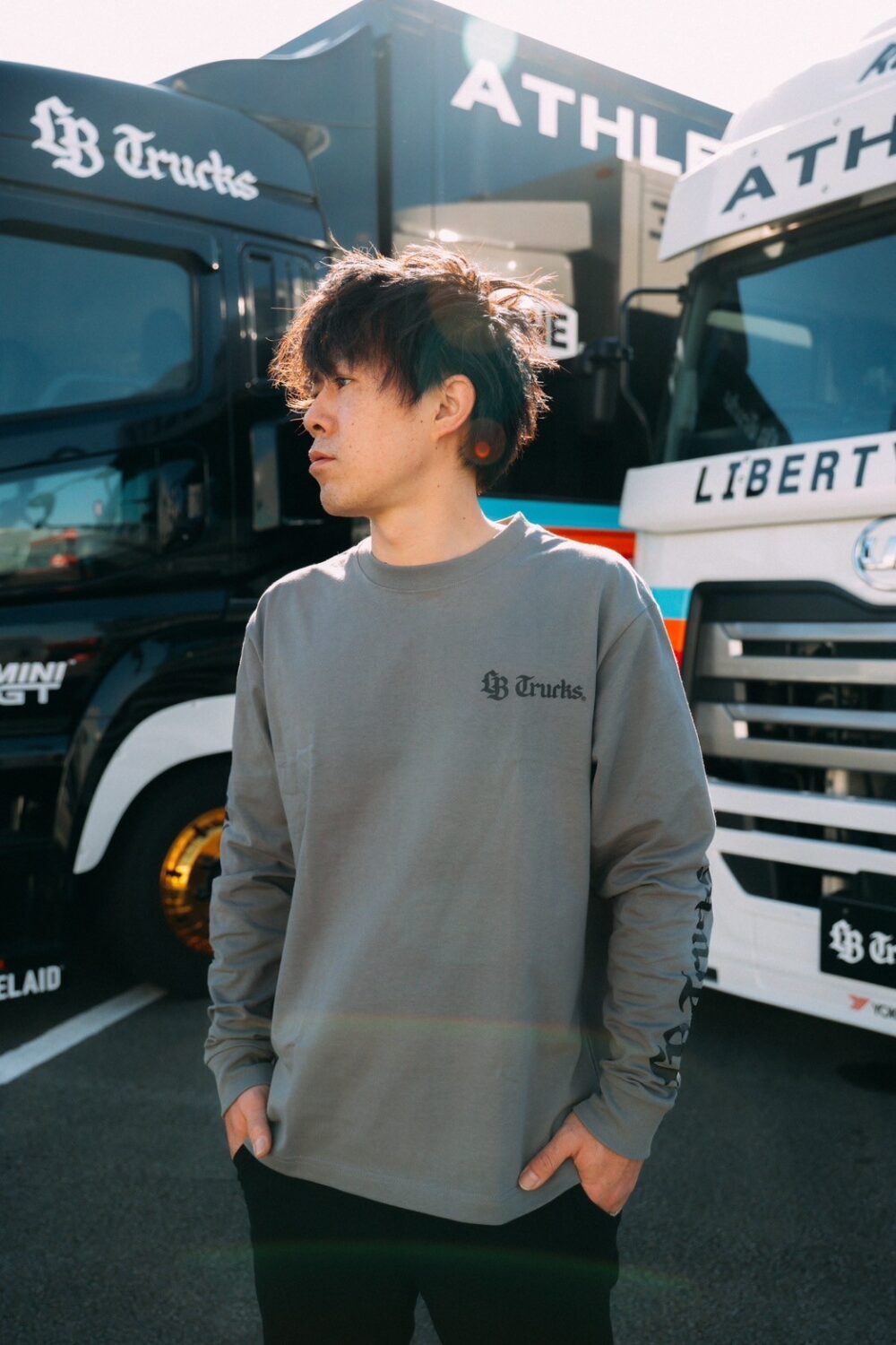 LB TRUCKS Long Sleeve Tee Gray - 画像 (10)